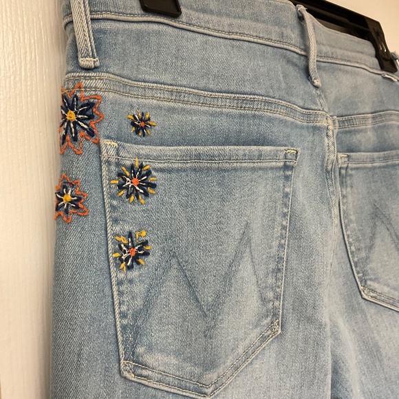 MOTHER Women's Boot Cut Jeans - Light Blue - Picture 4 of 11